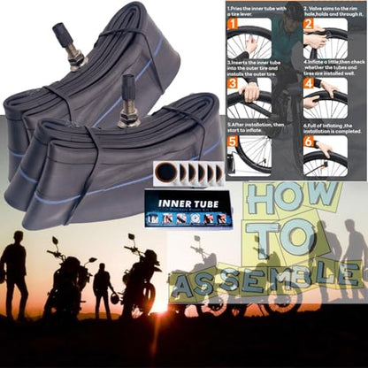 110/100-18 (4.50 X 18) Heavy Duty Motorcycle Tube - 3mm Thick - TR4 Valve