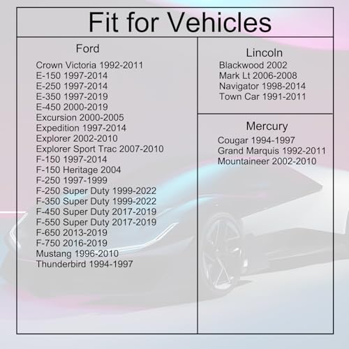 RT1254，7L3Z-8575-D Thermostat Fit for Ford Crown Victoria E150 E250 E350 E450 Excursion Expedition Explorer Sport Trac F150 F250 F350 F450 F550 F650 F750 Mustang Thunderbird,Lincoln,Mercury - size: 7L3Z-8575-D