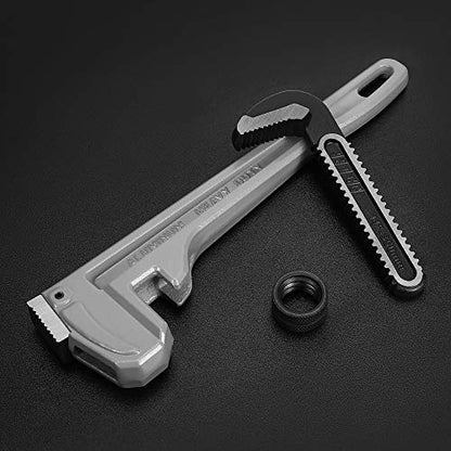 DURATECH 14-inch Aluminum Straight Pipe Wrench, Adjustable Plumbing Wrench - size: 14-inch, style: Straight