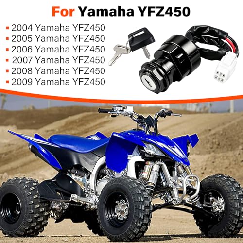 FLYPIG ATV Ignition Switch Assembly Fits Yamaha YFZ450 Kodiak 400 450