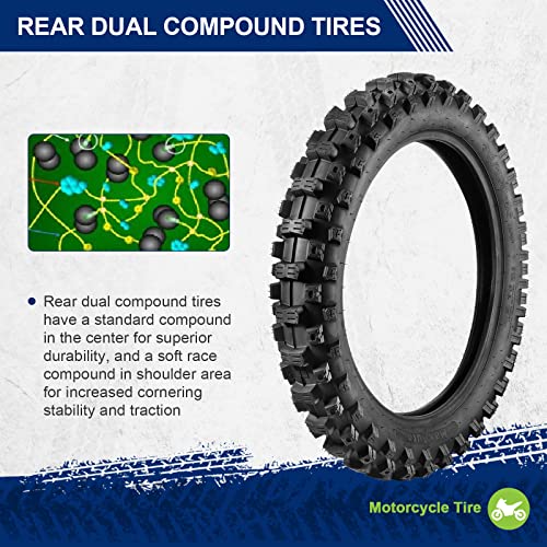 MaxAuto Motocross Rear Tire 90/100-16 Dirt Bike Tire 90/100-16