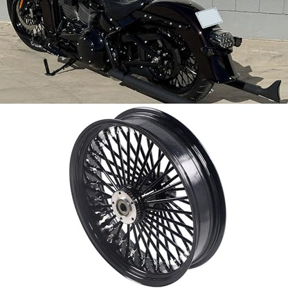 FatFlex 18" Rear Wheel Fat Spokes 4.25" Rim for 08-up - style: 18"x4.25", Black+Black+Black