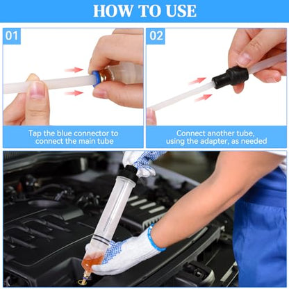 Gisafai 500cc Fluid Extractor Automotive Manual Oil Pump, Black - color: Black, size: 500cc