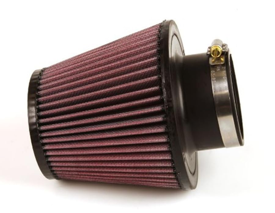 K&N High-Flow Original Lifetime Universal Clamp-On Air Filter: High Performance, Premium, Washable: Flange Diameter: 3 In, Filter Height: 5 In, Flange Length: 1.75 In, Shape: Round Tapered, RU-3580