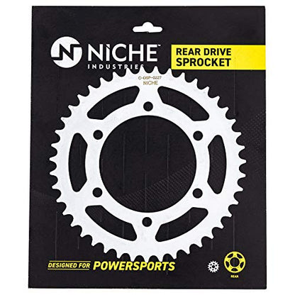NICHE Drive Sprocket Chain Combo for Kawasaki Ninja 250R EX250 Front 14 Rear 43 Tooth 520NZ Standard 106 Links - size: Standard Chain