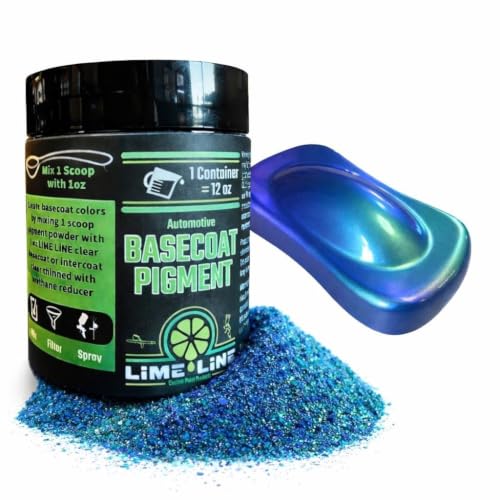 LiME LiNE Color Changing Basecoat Maker Pigment Powder, Automotive Grade Basecoat (Chameleon - Green/Purple/Blue) - color: Chameleon - Green/Purple/Blue