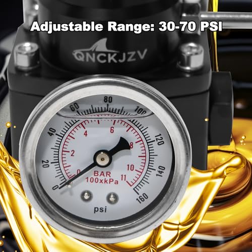 Fuel Pressure Regulator Kit - Includes 1 Fuel Pressure Regulator, 2 OR8-AN8 Fittings, 1 OR6-AN6 Fitting, 1 AN8 End Cap, and 2 Springs for Enhanced Performance