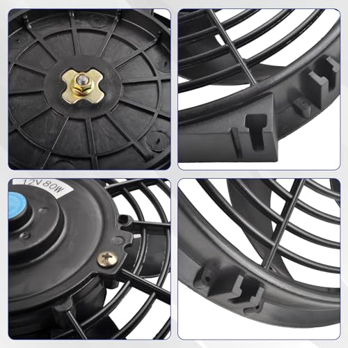 SSN 10" Black Electric Radiator Cooling Fan Assembly Kit - color: Black, size: 10" No Thermostat