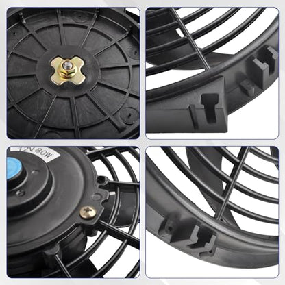 SSN 10" Black Electric Radiator Cooling Fan Assembly Kit - color: Black, size: 10" No Thermostat