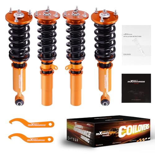 maXpeedingrods Coilovers for BMW 5 Series E60 2004-2010 Sedan AWD, Height Adjustable Full Coilovers Suspension Kit, Preset Damping Shock Absorber Struts, Lowering Kit Gold - size: E60 AWD 2004-2010