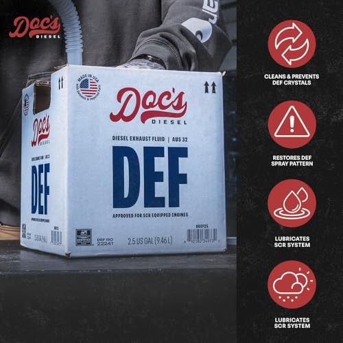Doc's Diesel DEF Fluid, ISO 22241, for SCR Diesels, 2 x 2.5 Gal Jugs - size: DEF Fluid, 5 Gallon (2 x 2.5 Gal Jugs)