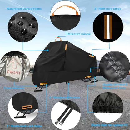Motorcycle Cover for Electra Glide Road Street Glide Ultra Limited - size: XXXXL (Fits up to 116")