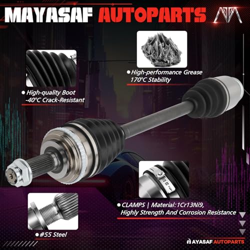 66-4199 Front CV Axle Shaft Assembly For Honda Pilot 06-08 3.5L V6 - size: 66-4199