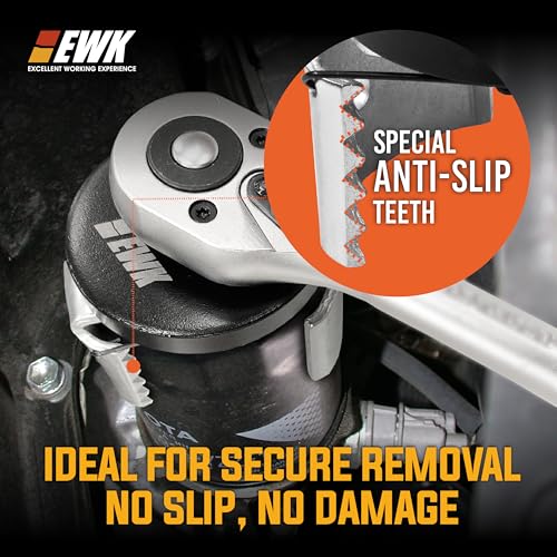 EWK 3/8" Dr. Adjustable Oil Filter Wrench for 2.5" to 3.25" Spin-On Filters