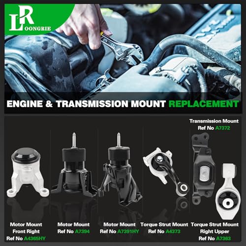 Engine Motor and Transmission Mount Kit Compatible with 2015-2024 Murano - size: A7394 A7395 A4365HY A4373 A7383 A7386