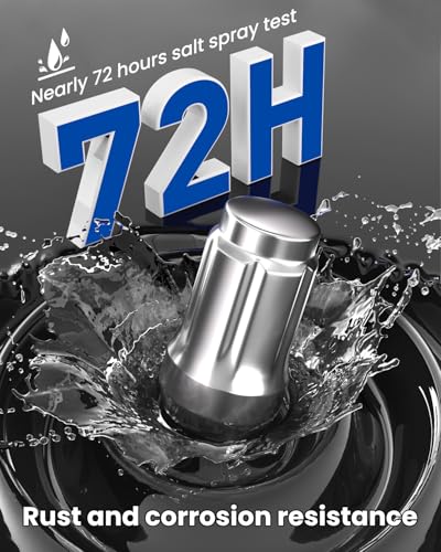 GAsupply 12x1.25 Lug Nuts Spline, Chrome 1.38" Tall Cone Seat, 20Pack+1 Key - color: Silver, size: M12x1.25, style: 20 Pack-1.38" Tall