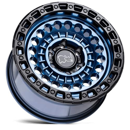 Black Rhino Hard Alloys SENTINEL 17X8.5 6X5.5 4.36-10mm COBALT BLUE W/BLACK RING - 1785STN-06140U12 - color: COBALT BLUE W/ BLACK RING, size: 17X8.5, 6X5.5, 4.36, -10mm