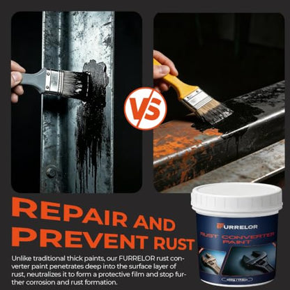 2 In 1 Rust Converter & Metal Primer, 17.5Oz Black Metal Rust Paint
