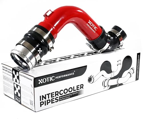 Cold Side Charge Pipe for 2017-2026 6.7L Ford Powerstroke Turbo Intercooler - color: Red