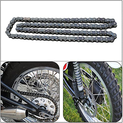 YOXUFA 428 Motorcycle Chain 102 Links for 110cc 125cc 150cc CRF50 XR50 Coolster Apollo 50cc 70cc 90cc Pit Dirt Bike 4 Wheeler ATV Quad TTR225 Grom TaoTao DB17 DB27 Blazer Sunl Vitacci Go Kart Parts