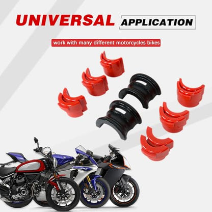 MOTO4U Motor Bike Fork Seal Driver Kit, Universal Motorcycle Fork Seal Driver Tool with 12 Plastic fork seal driver and 2 steel bodies,Fork Saver Dirt Bike (35-50mm,Red)