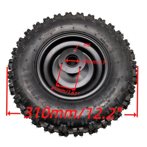 Beeking 4.10-6 Tires Wheels with Rim For 50cc-100cc Tao Tao ATV。