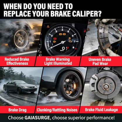 Rear Brake Calipers Compatible with Hyundai Sonata [ 2008-2010 ] - size: Rear Sonata 2008-2010