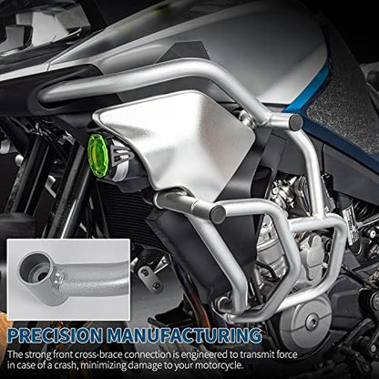 for CF-Moto 800MT MT800 MT 800 MT CF800MT 2021 2022 2023 Motorcycle Engine Guard Bumper Highway Crash Bars Stunt Cage Frame Falling Body Protector Kit Gas Tank Protection 21-23 (Silver)