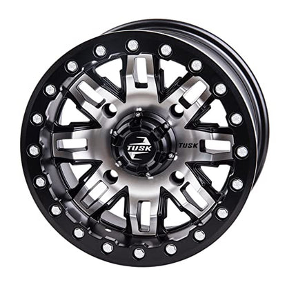 TUSK 4/137 Teton Beadlock Wheel 14x10 5.0 + 5.0 Machined/Black for Can-Am Maverick X3 RS Turbo 72 Inch 2024