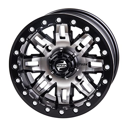 TUSK 4/137 Teton Beadlock Wheel 14x10 5.0 + 5.0 Machined/Black for Can-Am Maverick X3 RS Turbo 72 Inch 2024