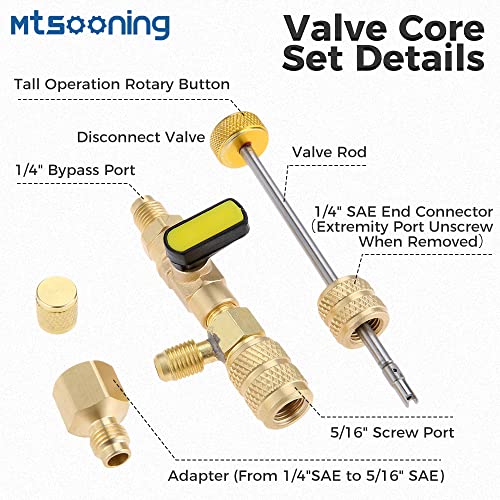 R22 R410A HVAC Valve Core Remover Installer Assortment Kit
