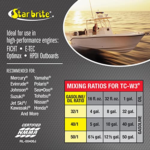 STAR BRITE TCW3 2-Stroke Engine Oil Synthetic Blend - style: 1 Gallon