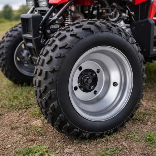 8 Inch ATV Wheel Rim, 4 Lug Design Aluminum Alloy Off Road Wheel for Go Karts, Black 78mm Hole Distance ATV Parts - size: Four Hole (Hole Spacing: 110mm / 4.33in)