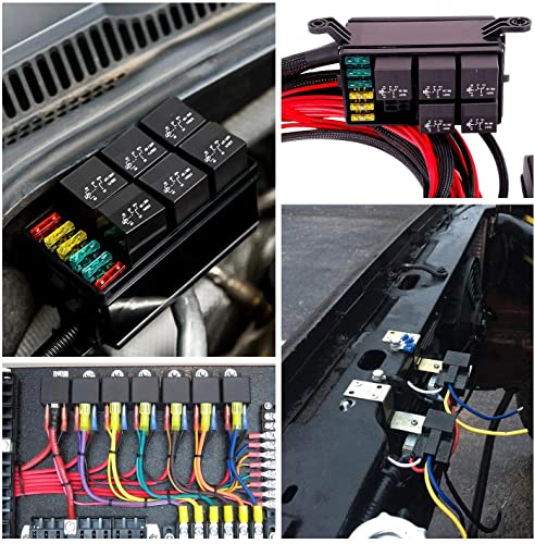Gebildet 2pcs JD2912 Car Relay Harness 24V 40A 4 Pin SPST 12AWG Harness Sockets with Built-in Diode for Automotive Truck Van Motorcycle Boat - style: 24V-4pin