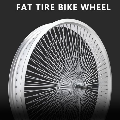 TRACER 140 Spoke 7-speed Bike Rim 26"*3.0 Cruiser Bicycle Disc Brake Wheelset, Polish Front and Rear Rims Set (polish) - style: 7p 26" 3.0 Disc Brake Polish