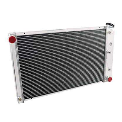 4 Rows Core Radiator Compatible for Chevy Camaro 1970-1981/ Monte Carlo 1980-1987 G-Body Oldsmobile Cutlass/Pontiac Grand Prix All Aluminum - size: 4 Core