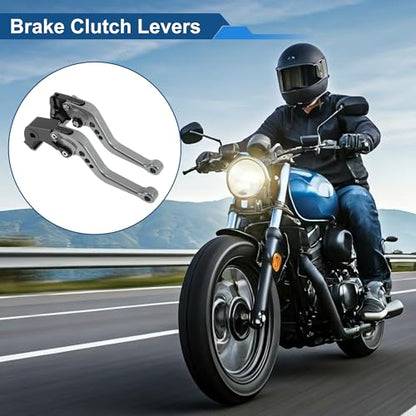 Short Brake Clutch Levers for Kawasaki Z1000SX/NINJA 1000/Tourer 2011-2016 Adjustable Motorcycle Handlebar Brake Lever Aluminum Alloy Titanium Tone - color: Titanium Tone