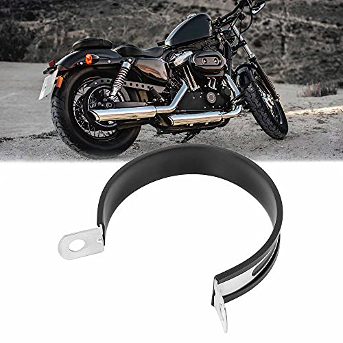 F FIERCE CYCLE 89mm 3.5" 3 1/2 Inch Motorcycle Exhaust Band Joint Clamp Muffler Pipe Stainless Steel Silver Tone - color: Silver Tone