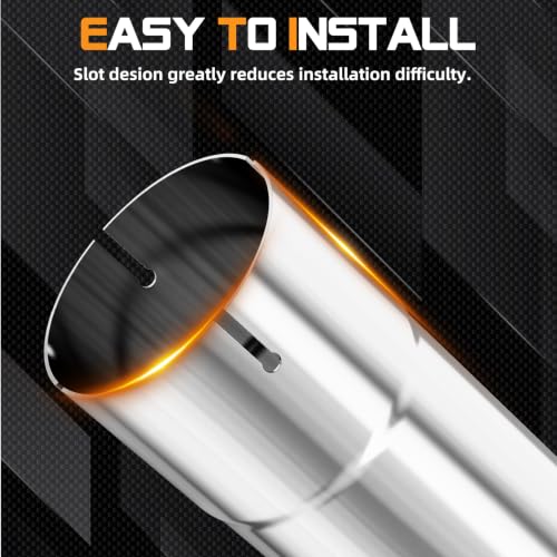 A-KARCK 4'' Muffler Replacement Pipe, Straight Exhaust Pipe 4'' Stainless Steel 30" Long Mandrel Exhaust Tube - size: 4 Inch (No Clamp)