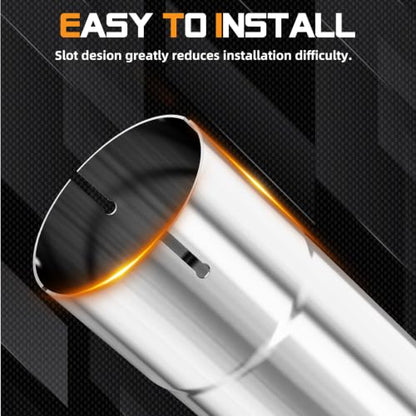 A-KARCK 4'' Muffler Replacement Pipe, Straight Exhaust Pipe 4'' Stainless Steel 30" Long Mandrel Exhaust Tube - size: 4 Inch (No Clamp)