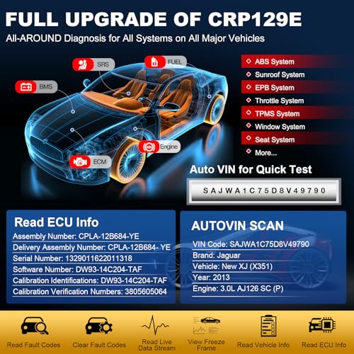LAUNCH CRP129E Plus OBD2 Scanner, 2026 Full System Diagnostic Scan Tool