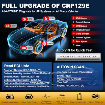 LAUNCH CRP129E Plus OBD2 Scanner, 2026 Full System Diagnostic Scan Tool