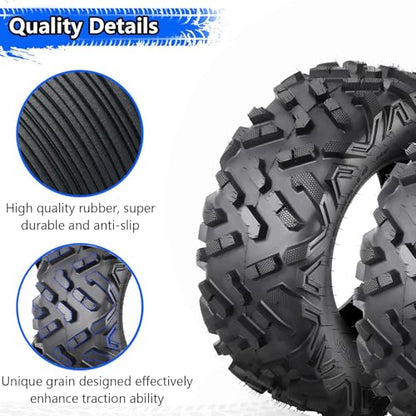 Set of 2 ATV Tires 26x9-14 All Terrain Tires, 26x9-14 ATV Tires 6PR Sand Mud Off-Road Tire, Tubeless - size: 26x9-14 6PR