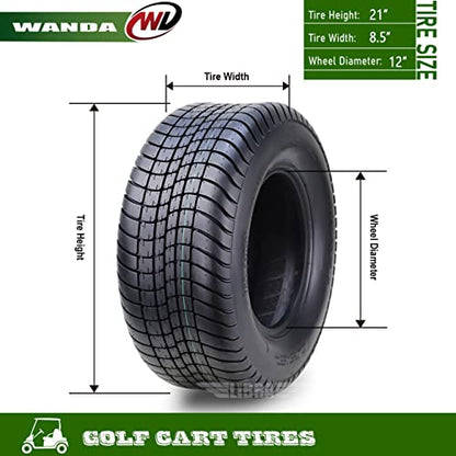WANDA 215/50-12 Golf Cart ATV Tires 4 Ply 215/50x12 14008 - size: 215/50-12