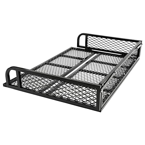 HECASA Universal Rear Cargo Basket Compatible with ATV Storage Rack Cargo Carrier Steel