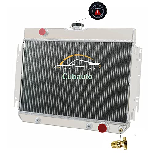 3 Row Aluminum Radiator Compatible For Chevy Bel Air Impala El Camino Biscayne 63-68 64 65 66 67 3 Core Full Aluminum Radiators - size: 3 Row