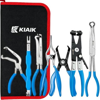 Electrical Disconnect Pliers Set, Fuel Line Disconnect Tool Kit, Automotive Electrical Connector Separator Removal Tool Kit and Hose Clamp Removal Pliers Set,Car Trim Removal Tools
