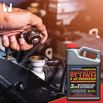 BlueDevil Products 00203 Radiator Flush & Oil Degreaser - 1 Quart (Pack of 2) - size: Pack of 2