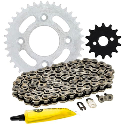 NICHE Drive Sprocket Chain Combo for Honda CRF50F XR50R Front 14 Rear 37 Tooth 420HZ Standard 76 Links - size: Standard Chain