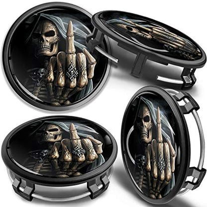 Set of 4 x 75mm Wheel Centre Caps Compatible with Mercedes Benz B66470207 / B66470200 Black CM 25